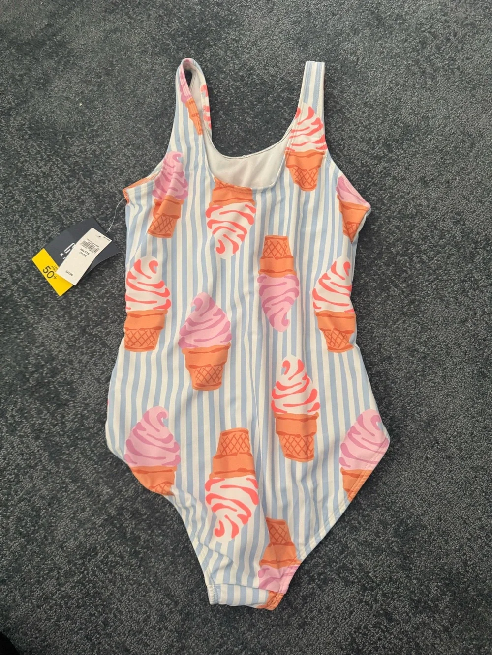 GAP Kids One-Piece Swimsuit – Blue, Pink & Orange Ice Cream Print